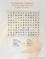 Kokeshi Trends Kokeshi Stories Songs and Dances Word Search