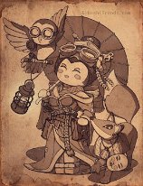 James NG Kokeshi Steampunk KT Exclusive, commissioned work.