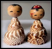 Sea Shells Sea Shell's fashioned into Kokeshi