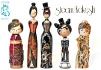 Steam Punk Kokeshi by Katagami Kokeshi