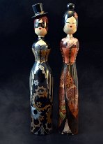 Steam Punk Kokeshi Series by Katagami Kokeshi