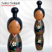 Sato Suigai (佐藤翠崕) Started Kokeshi making in 1949